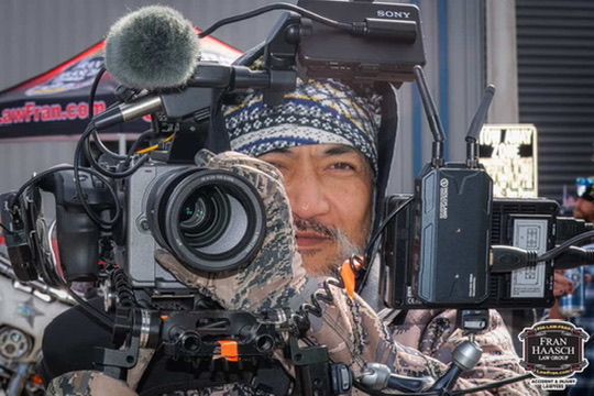 Camera operator with Sony camera